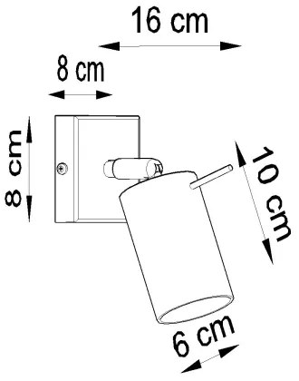 Spot LED de perete ASMUS 1xGU10/7W/230V negru Brilagi