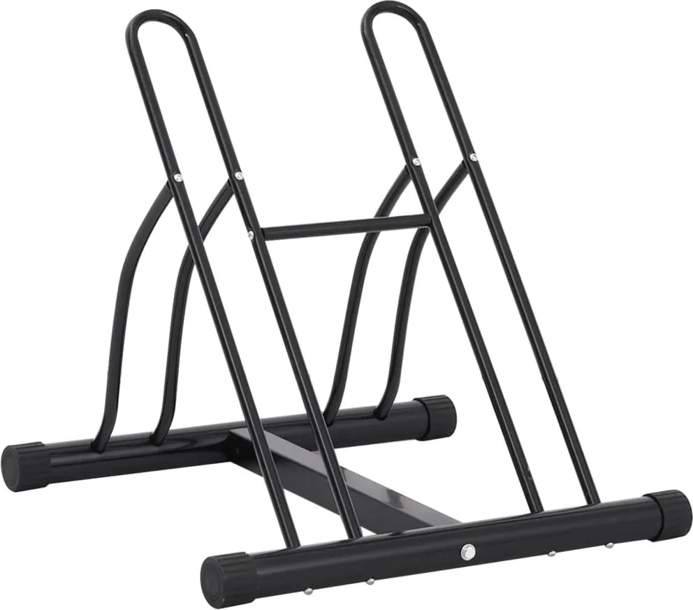 vidaXL Suport pentru 2 biciclete de sine stătător, oțel