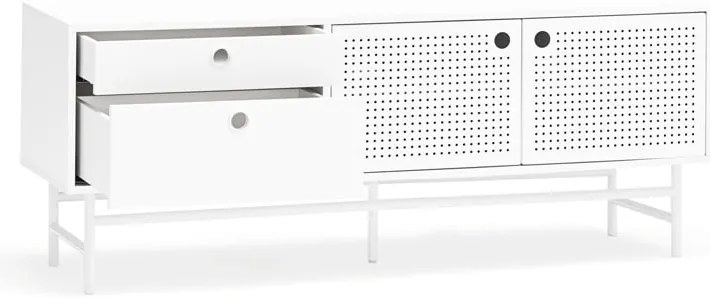 Masă TV albă 140x52 cm Punto - Teulat