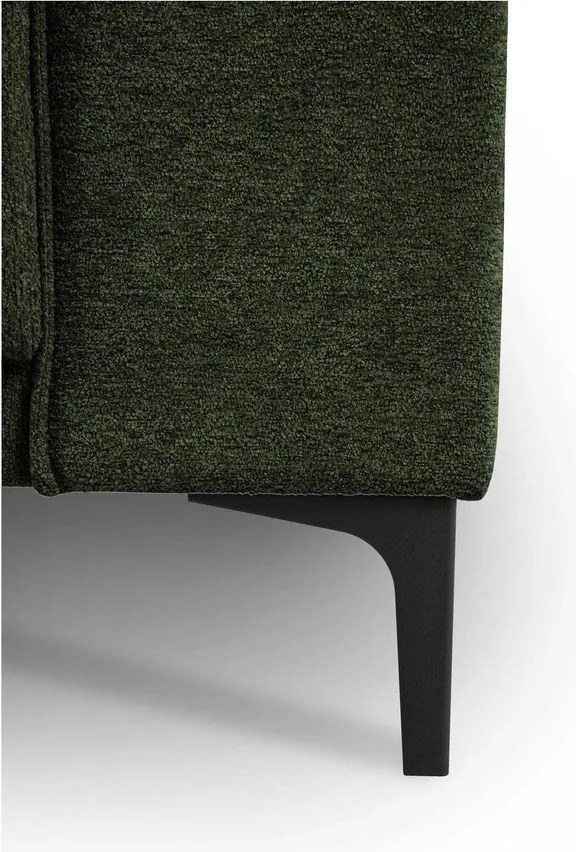 Colțar verde cu tapițerie din chenille (cu colț pe partea stângă/cu șezlong) Copenhagen – Scandic