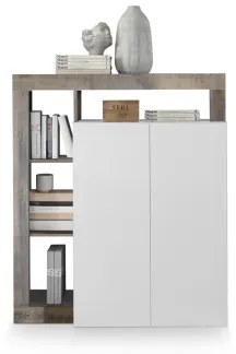 Comodă LENOR albă/maro