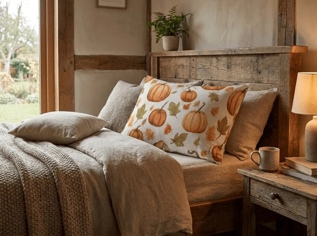 Fata de perna din microfibra AUTUMN PUMPKINS 70x90 cm, colorat