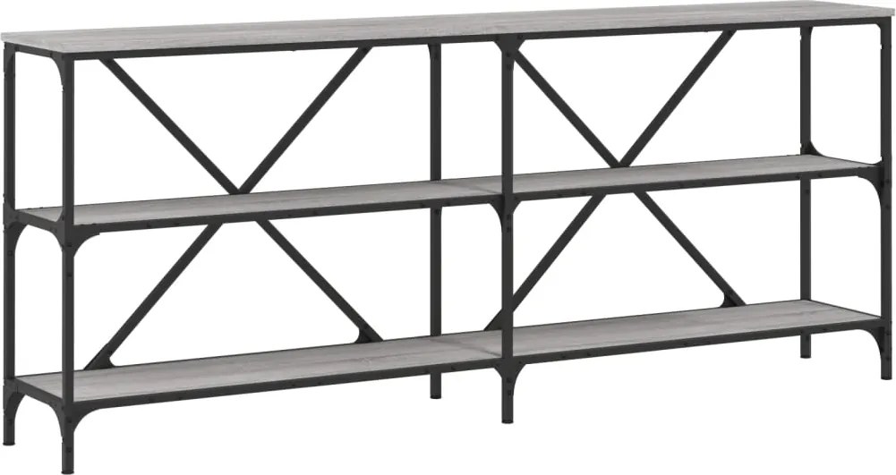 vidaXL Masă consolă gri sonoma 180x30x75 cm Lemn prelucrat și fier