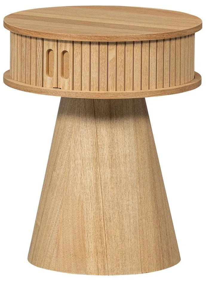 Noptieră în culoare naturală cu aspect de lemn de pin Karri – WOOOD