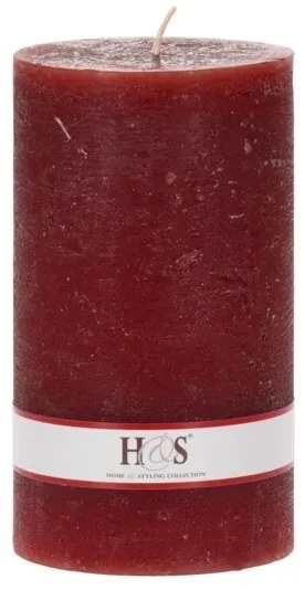 Lumanare Rustiq rosie 15 cm