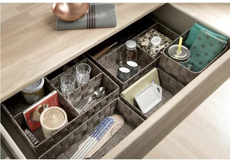 Organizator depozitare Compactor TEX 12 x 12 x 7 cm, gri