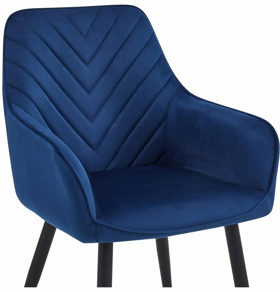 Scaun de masa NANA VELVET, albastru