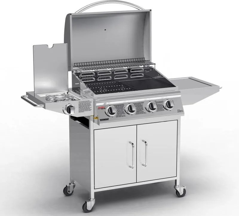 Grătar BBQ pe gaz din inox cu arzător lateral Avenberg VERMONT