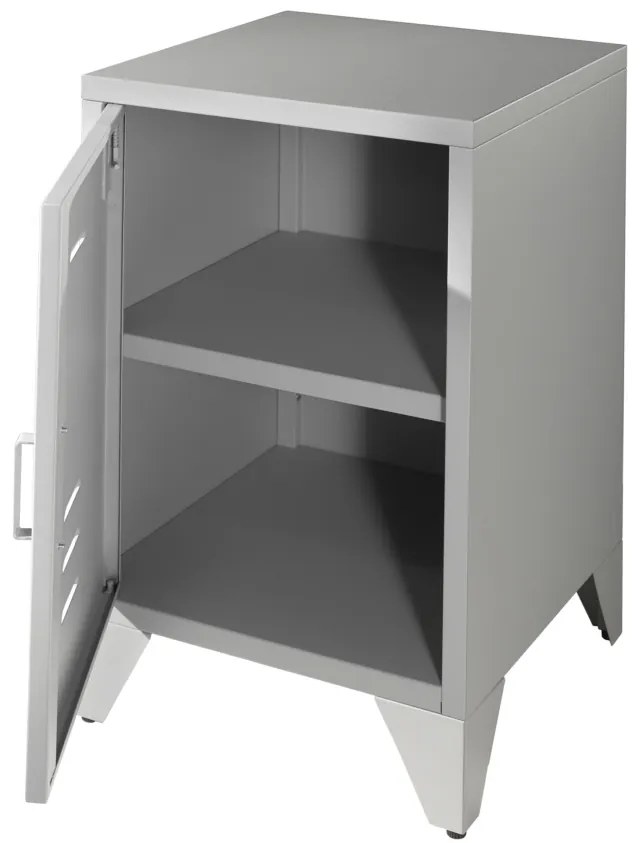 Noptieră Metalică, Gri (Metal) – BRONXX – Vipack