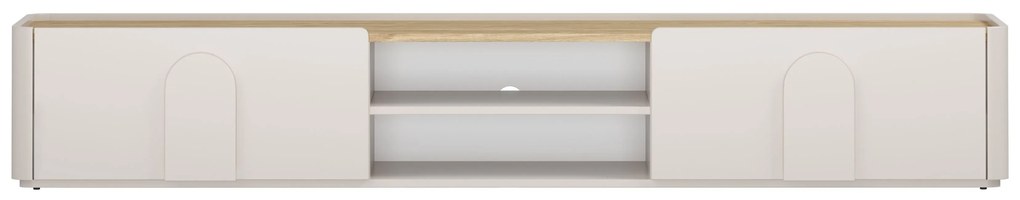 Comodă TV Amilio 220 cm cu sertar - cashmir / stejar uleiat / mânere cashmir