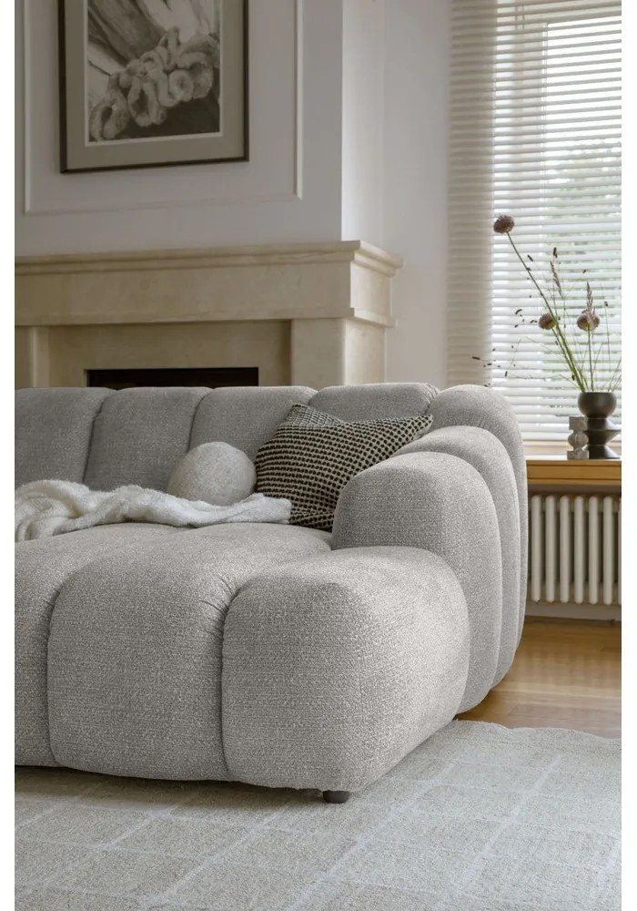 Colțar gri deschis (cu colț pe partea dreaptă/cu șezlong) Shell – Miuform