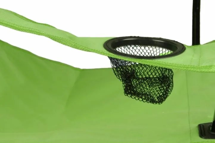 Set camping - 2x scaune pliante cu suport - verde deschis