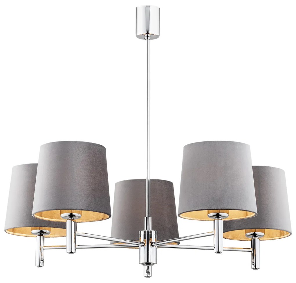 Candelabru modern design elegant BOLZANO 5L gri