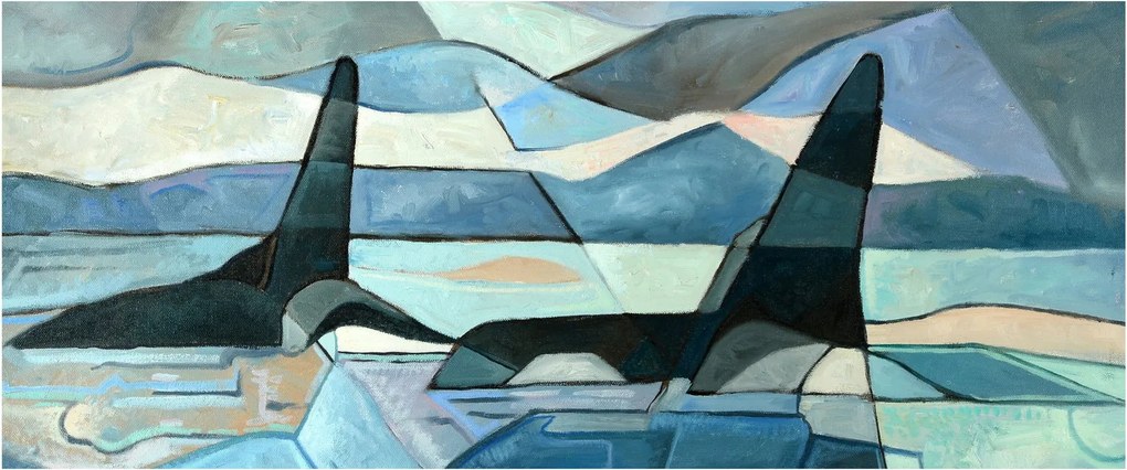 Tablou - Balene (120x50 cm)