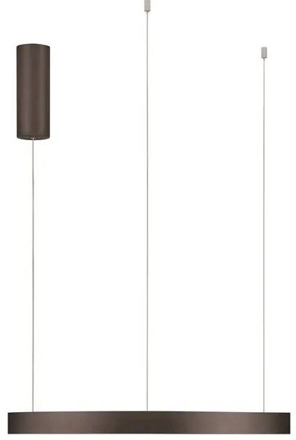 Lustra LED circulara ELOWEN 60cm, maro