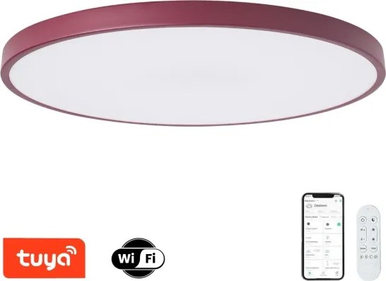 Brilagi-LED Corp de iluminat reglabil pentru piscină SMART LED 128W 230V 100 cm Wi‑Fi Tuya + telecomandă burgund