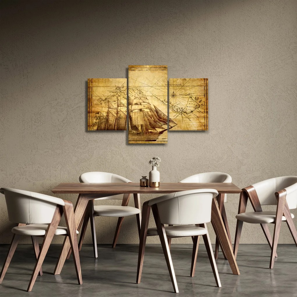 Tablou - Harta veche (90x60 cm)