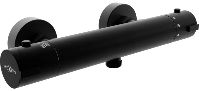 Mexen Kai baterie de duș termostatică, neagră - 77100-70