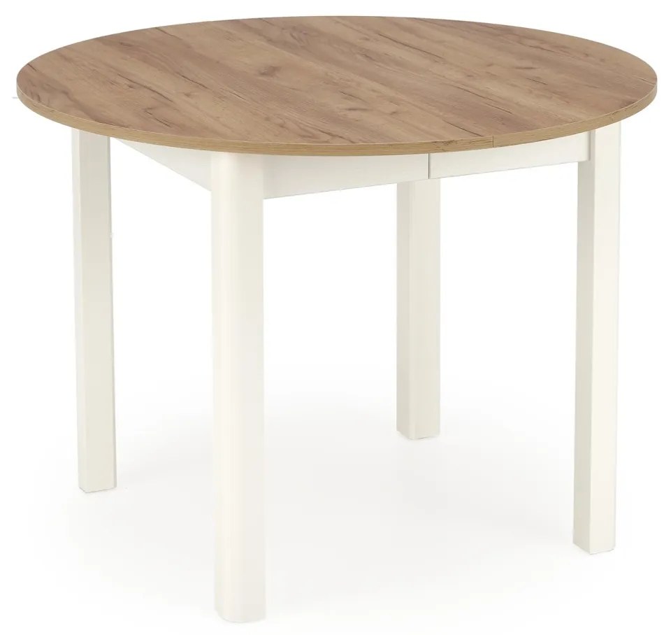 Masa extensibilă Ringo stejar/alb – L102-142xl102xh76 cm