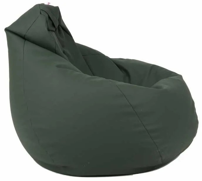 Fotoliu Nirvana Hobbit, Material Piele ecologica - Dark Green