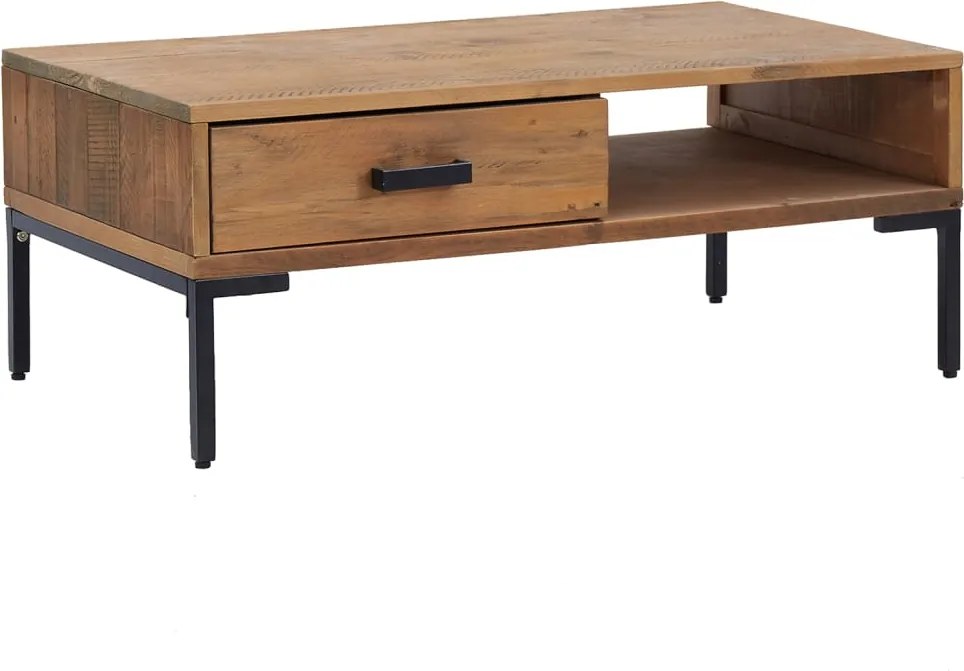 vidaXL Măsuță de cafea, 90x50x35 cm, lemn masiv de pin reciclat