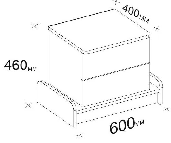 Noptieră albă Marina – Kalune Design