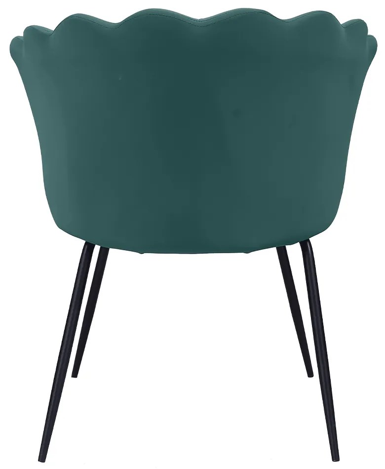 Fotoliu design, Art-deco, verde / model, piele ecologică / ţesătură, NELIN
