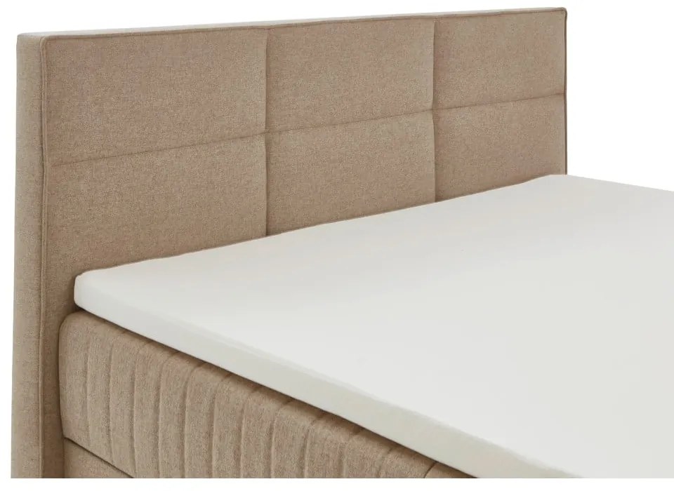 Pat boxspring bej cu spațiu de depozitare 180x200 cm Tambo – Meise Möbel