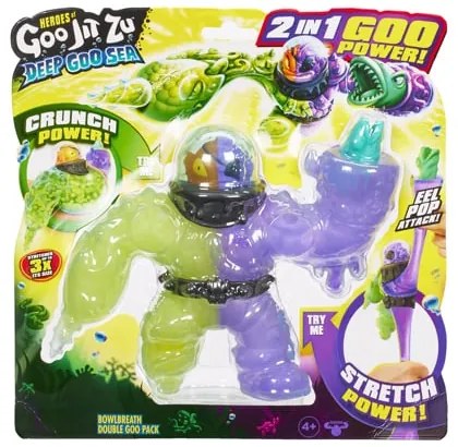 Figurina elastica Goo Jit Zu Deep Goo Sea doua culori Bowlbreath 42571-42686