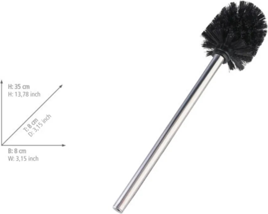 Perie WC cu cap înlocuibil Wenko Stainless