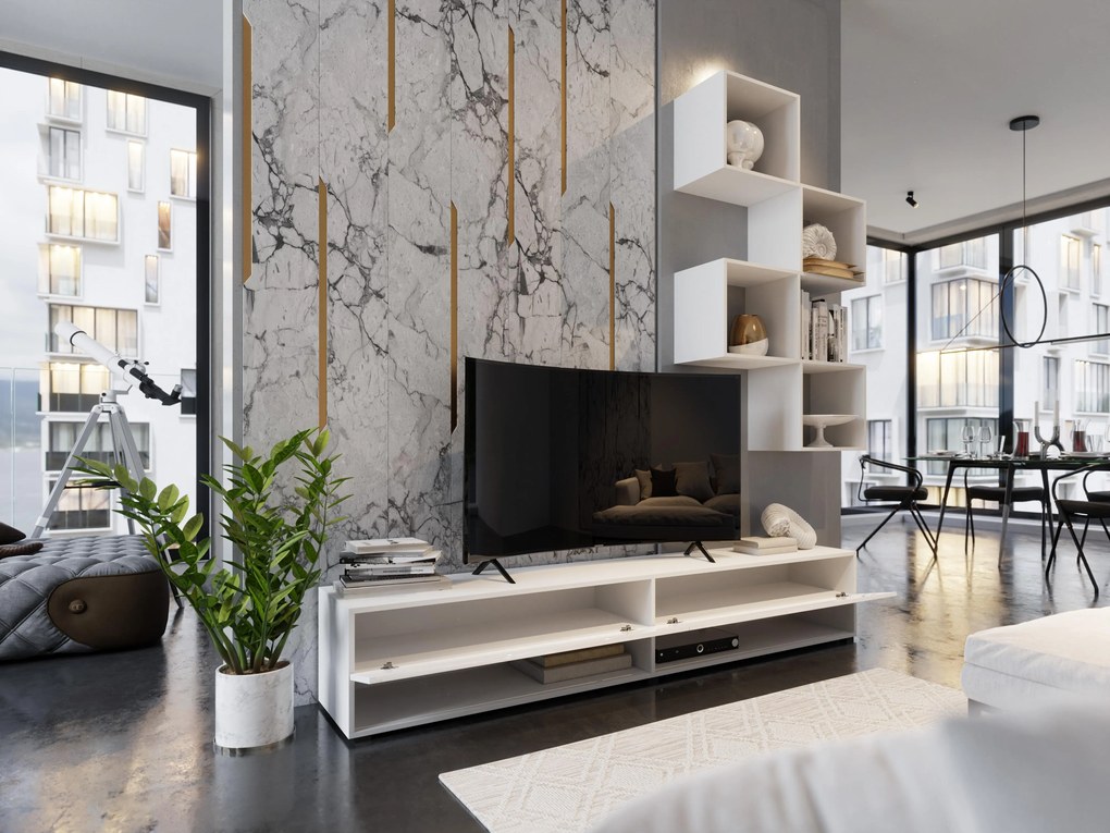 Mobilier living Berny 34 (alb + Alb lucios). 1087154