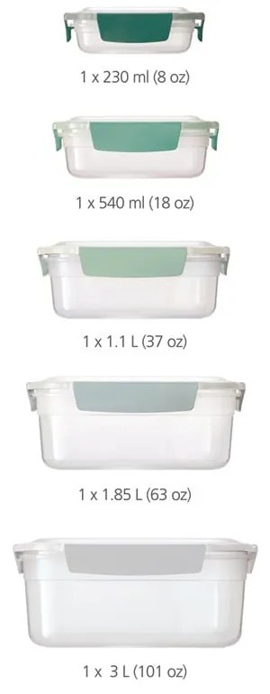 Caserole pentru alimente 5 buc. Nest Lock – Joseph Joseph
