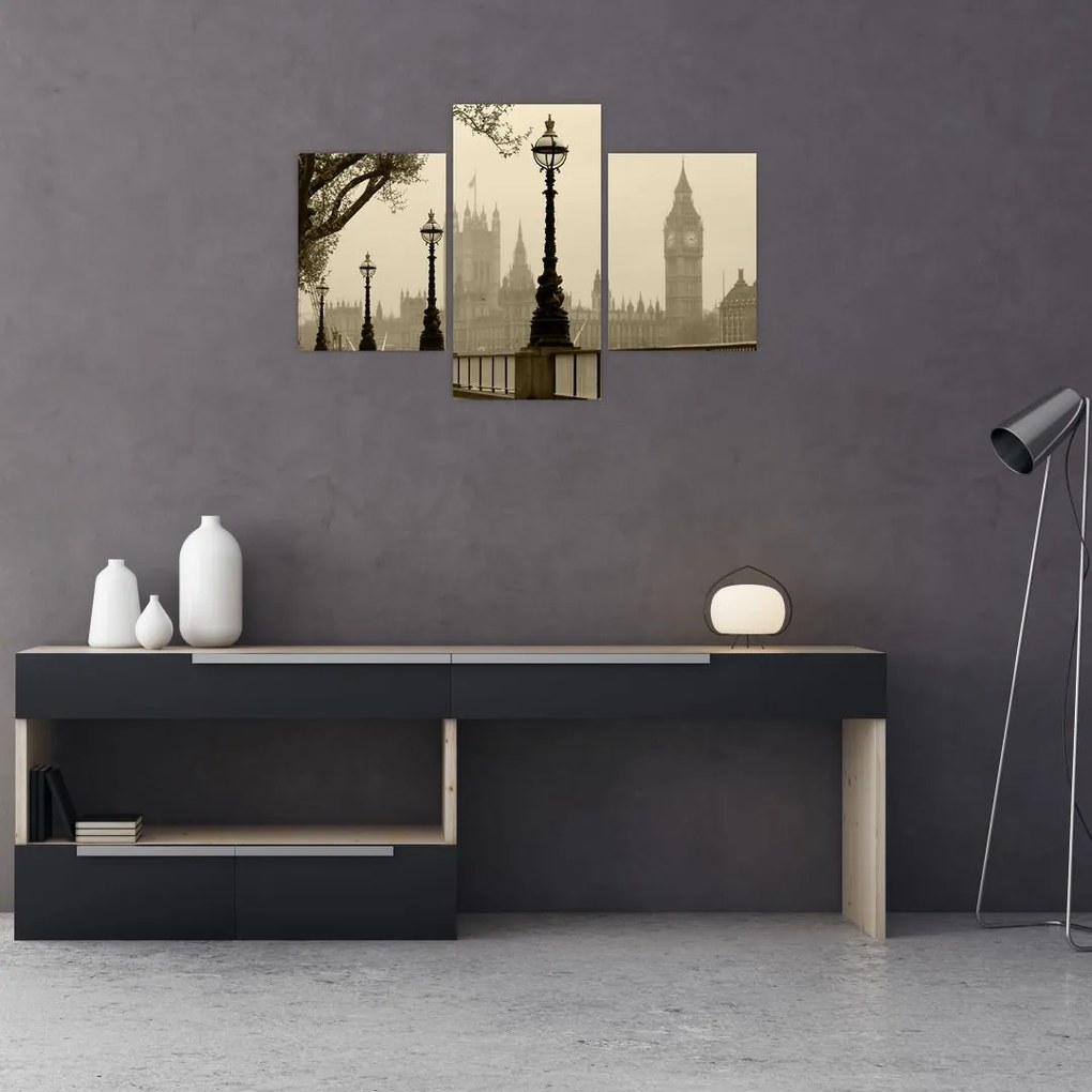 Tablou - Londra în ceață, Anglia (90x60 cm)