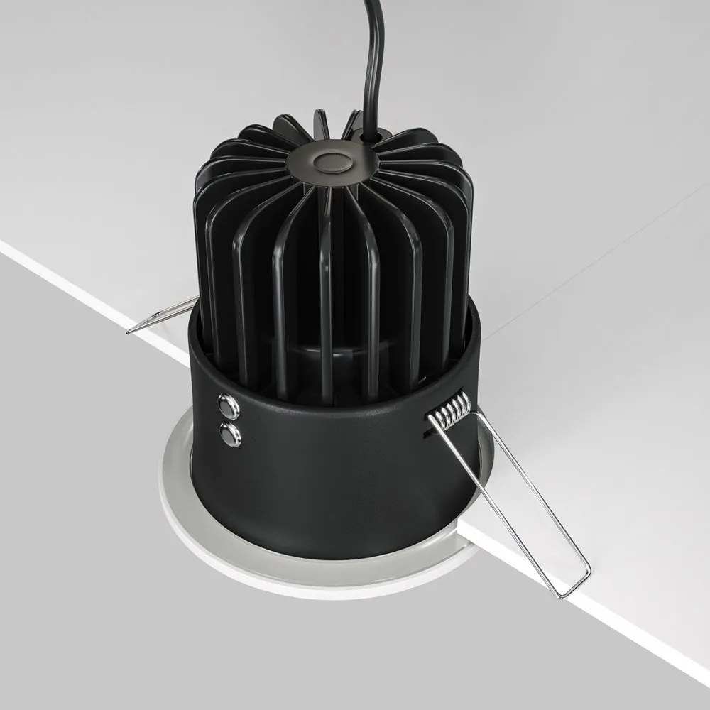 Spot LED incastrabil dimabil design modern IP65 Zoom alb 8,5cm 12W