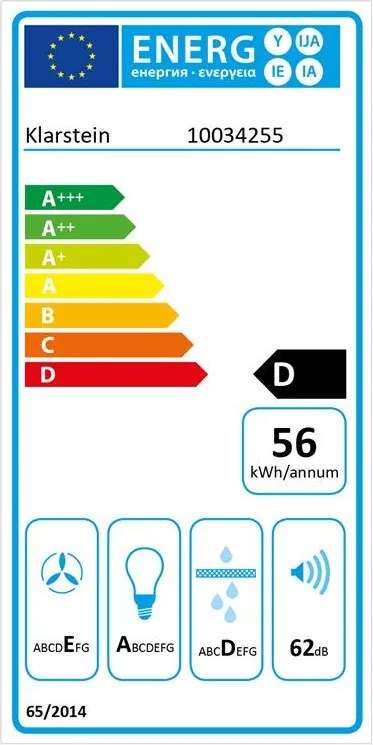 Klarstein Simplica, hotă, încorporat, 52 cm, extracție aerului: 440 m³ / h, LED, oțel inoxidabil