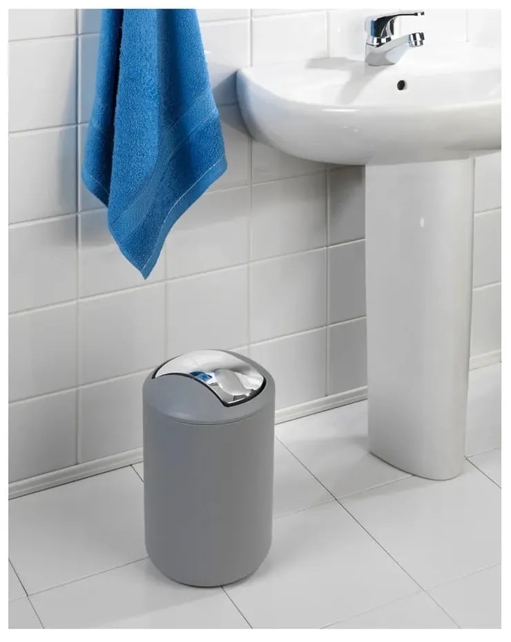 Set de accesorii de baie gri din plastic Brasil – Wenko