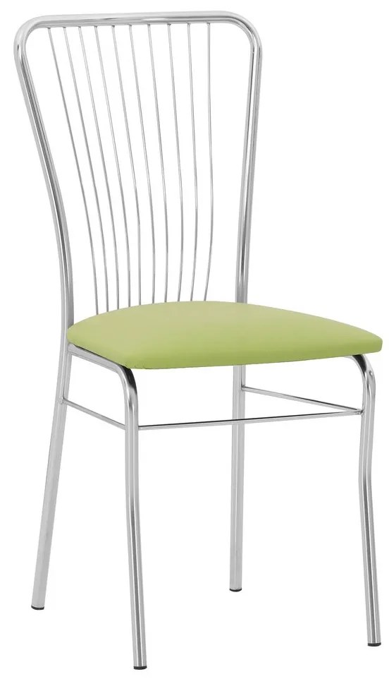 Scaun de bucatarie Neron Chrome, verde oliv, piele ecologica