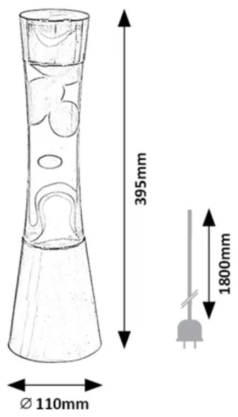 Lampă cu lavă MINKA 1xGY6,35/20W/230V multicolor Rabalux 7028