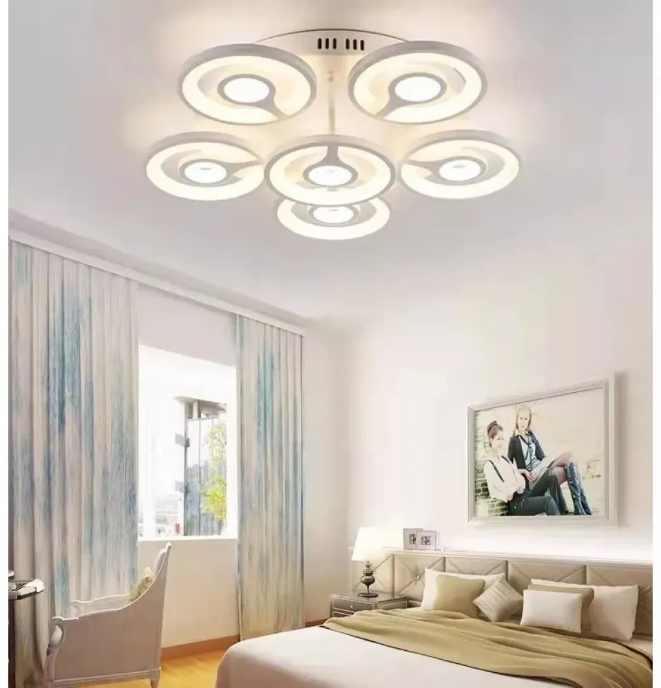 Lustra Led Cu Telecomanda, Esn6543 5-1-WH, 220w