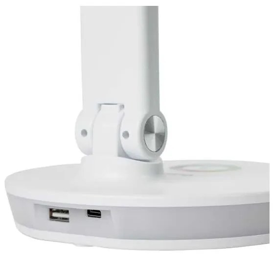 Lampă de masă Platinet 12 W, iluminare RGB + USB, alb