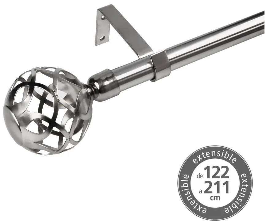 Galerie de perdea 122-211 cm extensibilă din metal – Casa Selección