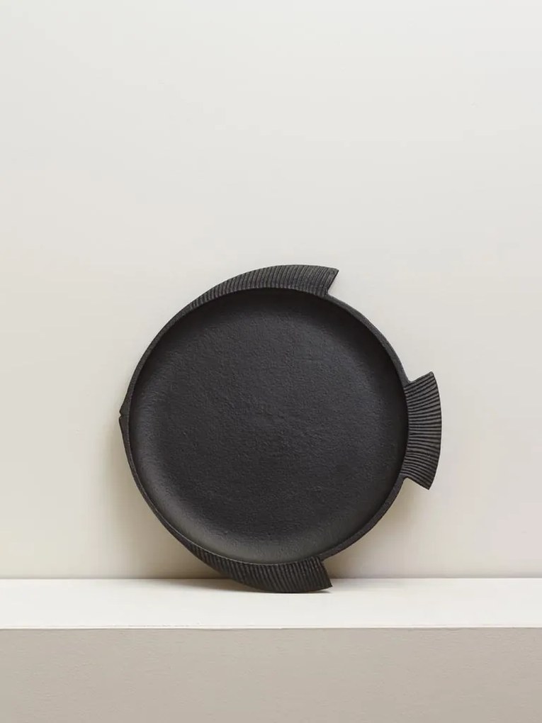 Tava servire, neagra, din aluminiu, D28cm, Fish