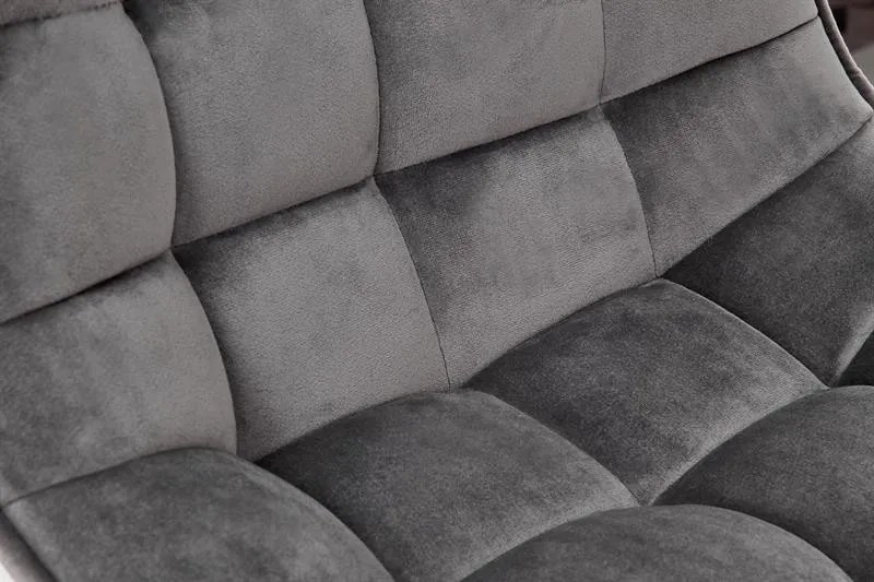 Scaun de bar H95 velvet gri