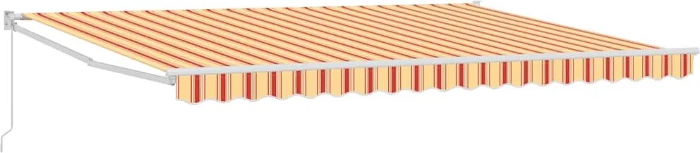 vidaXL Copertină Manual Galben și portocalie 450 x 300 x 165 cm