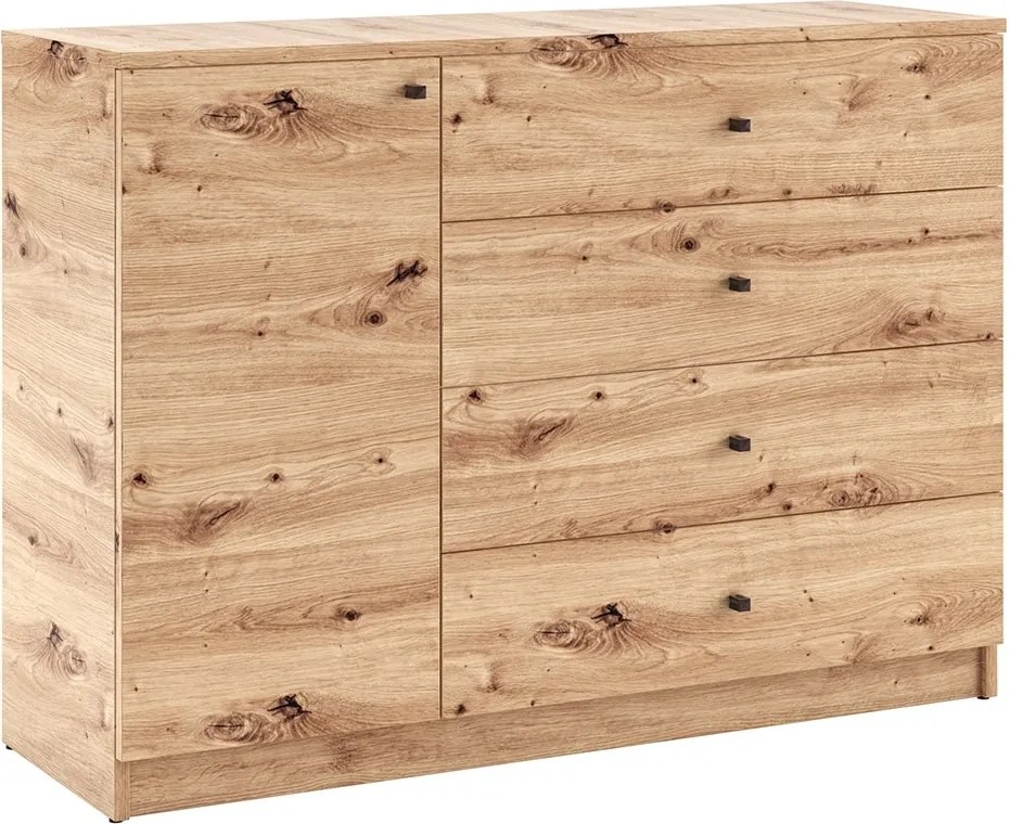 Comodă Evi I – 120x40x87 cm – Stejar Artisan