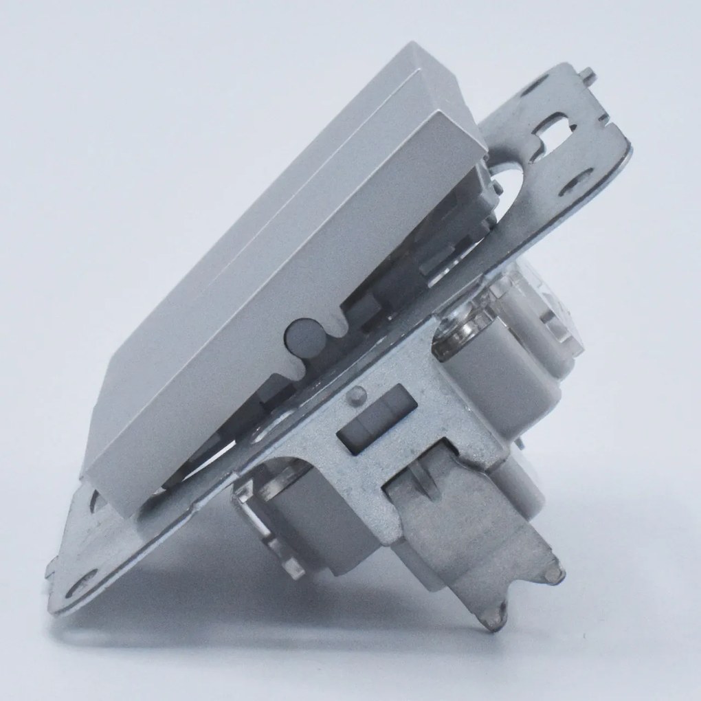 Intrerupator dublu, 10A, IP20, Argintiu, Panasonic Arkedia Slim / Karre Plus
