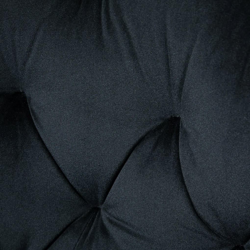 Vinsetto Fotoliu de birou, fauteuil de birou în catifea, scaun pivotant la 360°, reglabil în înălțime, 60 x 61 x 81-91 cm, negru | Aosom Romania