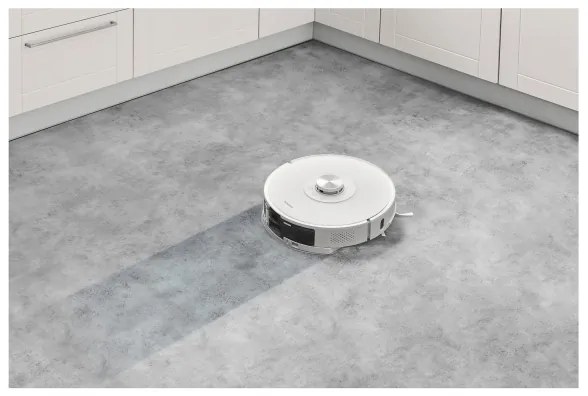 Sencor - Aspirator robot 2 în 1 cu mop, 50 W, baterie 5000 mAh, Wi-Fi, alb, telecomandă inclusă