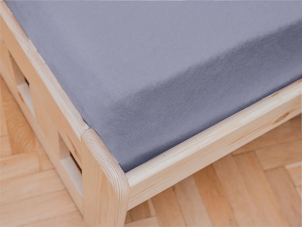 Cearceaf jersey pentru patut copii violet deschis 70 x 140 cm