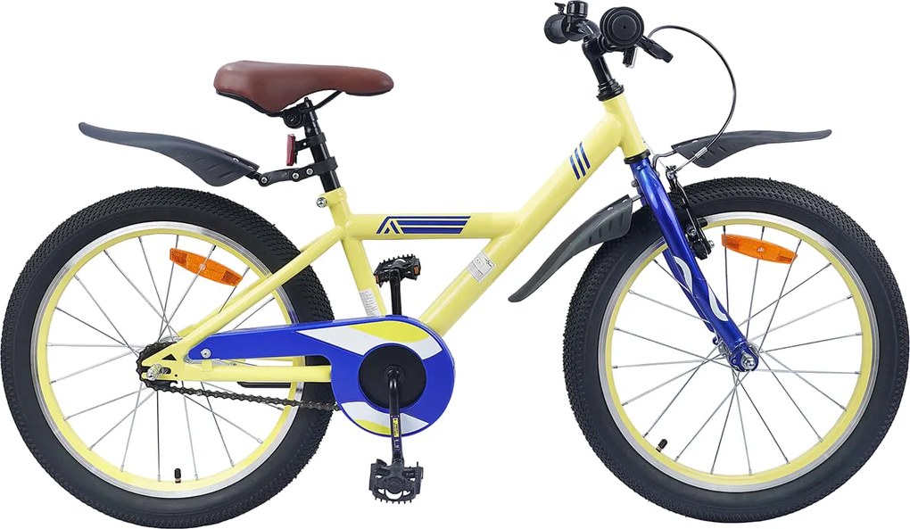 vidaXL Bicicletă pentru Copii 18 Inci pentru 5-7 ani Galben